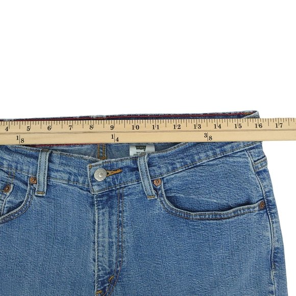 Levis 550 Relaxed Boot Cut Jeans Womens Size 16 M Light Wash Denim High Rise - Picture 3 of 13